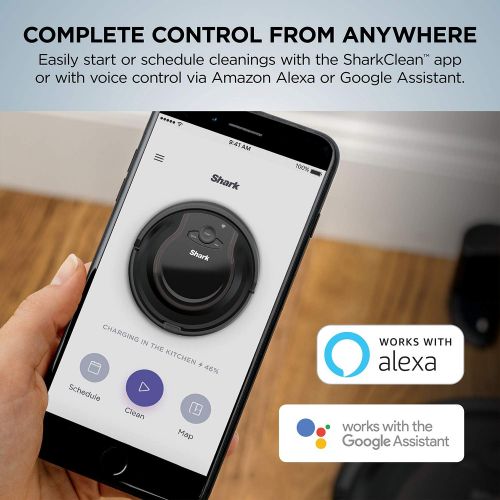  Shark ION Robot Vacuum AV751 Wi-Fi Connected, 120min Runtime, Works with Alexa, Multi-Surface Cleaning