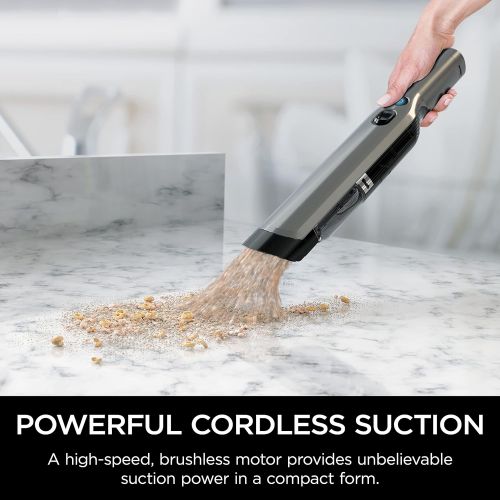  Shark WV201 WANDVAC Handheld Vacuum, Lightweight at 1.4 Pounds with Powerful Suction, Charging Dock, Single Touch Empty and Detachable Dust Cup