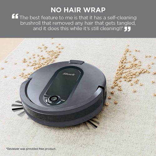  Shark IQ Robot Vacuum AV970 Self Cleaning Brushroll, Advanced Navigation, Perfect for Pet Hair, Works with Alexa, Wi Fi, xl dust bin, A black finish