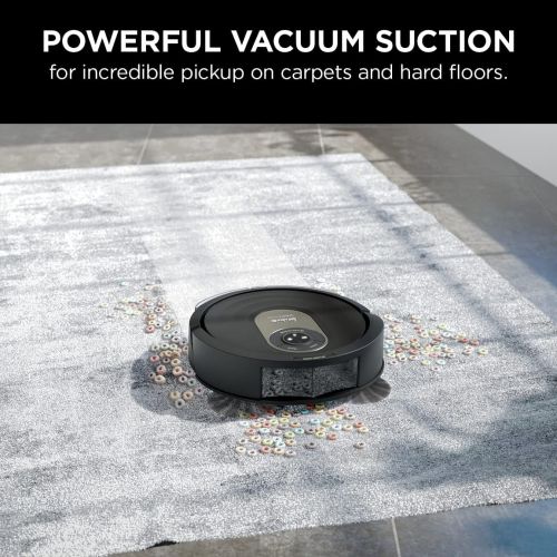  Shark AV2001WD AI VACMOP 2-in-1 Robot Vacuum and Mop with Self-Cleaning Brushroll, LIDAR Navigation, Home Mapping, Perfect for Pet Hair, Works with Alexa, Wi-Fi Black/Brass