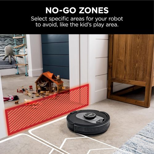  Shark RV2502AE AI Ultra Robot Vacuum with XL HEPA Self-Empty Base, Bagless, 60-Day Capacity, LIDAR Navigation, Smart Home Mapping, UltraClean, Perfect for Pet Hair, Compatible with