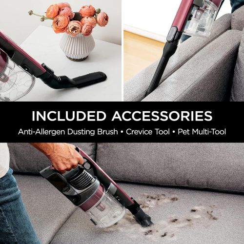  Shark IZ362H Anti-Allergen Cordless Lightweight Stick Vacuum with Self-Cleaning Brushroll, PowerFins, Removable Handheld, Crevice, Upholstery, Anti-Allergen, Pet Multi-Tool, Flex,