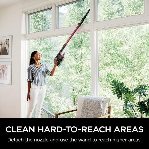  Shark IZ362H Anti-Allergen Cordless Lightweight Stick Vacuum with Self-Cleaning Brushroll, PowerFins, Removable Handheld, Crevice, Upholstery, Anti-Allergen, Pet Multi-Tool, Flex,