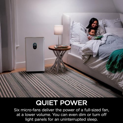  Shark HE601 Air Purifier 6 True HEPA Covers up to 1200 Sq. Ft, Captures 99.98% of Particles, dust, allergens, viruses, Smoke, 0.1?0.2 microns, Advanced Odor Lock, Quiet, 6 Fan, Whi