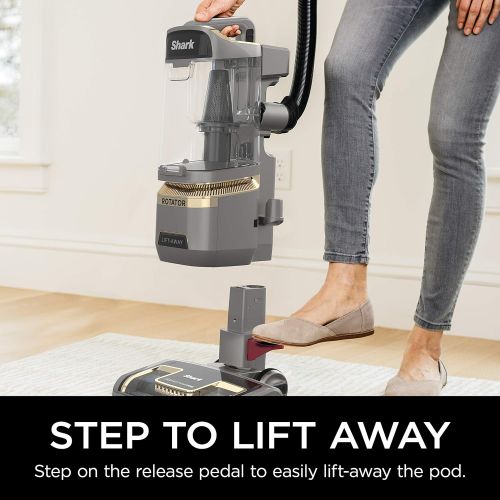  Shark LA502 Rotator Lift-Away ADV DuoClean PowerFins Upright Vacuum with Self-Cleaning Brushroll Powerful Pet Hair Pickup and HEPA Filter, w/Duo, Silver