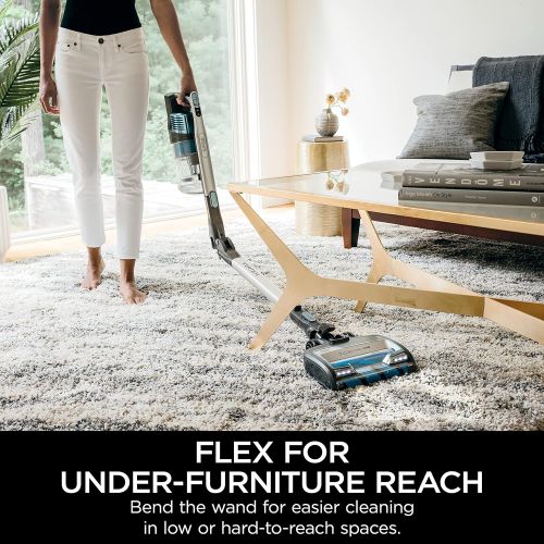  Shark IZ462H Vertex Ultra Lightweight Cordless Stick Vacuum with DuoClean PowerFins, Crevice, Pet Multi-Tool, Anti-Allergen, Brush, Removable Handheld, Flex, 60 min Runtime, Blue