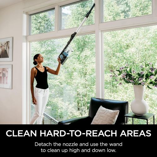  Shark IZ462H Vertex Ultra Lightweight Cordless Stick Vacuum with DuoClean PowerFins, Crevice, Pet Multi-Tool, Anti-Allergen, Brush, Removable Handheld, Flex, 60 min Runtime, Blue