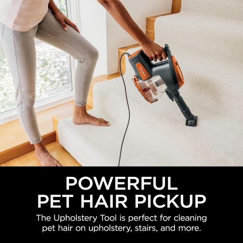  Shark HV302 Rocket Pet Corded Stick Vacuum, Lightweight with Swivel Steering for Carpets & Hard Floors, Converts to Hand Vacuum, Includes Crevice Tool, Pet Multi-Tool & Precision D