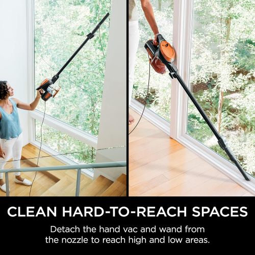  Shark HV302 Rocket Pet Corded Stick Vacuum, Lightweight with Swivel Steering for Carpets & Hard Floors, Converts to Hand Vacuum, Includes Crevice Tool, Pet Multi-Tool & Precision D