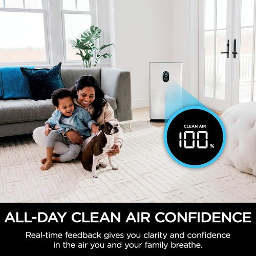  Shark HE601 Air Purifier 6 True HEPA Covers up to 1200 Sq. Ft, Captures 99.98% of Particles, dust, allergens, viruses, Smoke, 0.1?0.2 microns, Advanced Odor Lock, Quiet, 6 Fan, Whi