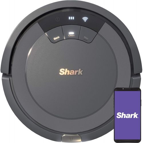  Shark ION Robot Vacuum AV753, Wi Fi Connected, 120min Runtime, Works with Alexa, Multi Surface Cleaning , Grey