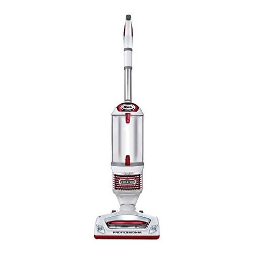  Shark Rotator Professional Upright Corded Bagless Vacuum for Carpet and Hard Floor with Lift-Away Hand Vacuum and Anti-Allergy Seal (NV501), White with Red Chrome