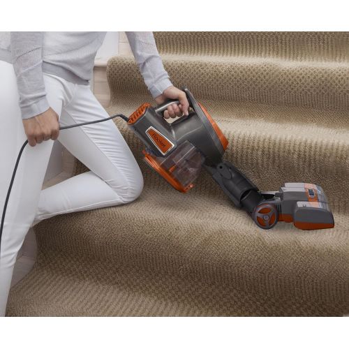  Shark Rocket Ultra-Light Corded Bagless Vacuum for Carpet and Hard Floor Cleaning with Swivel Steering and Car Detail Set (HV302), Gray/Orange