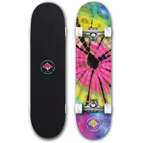  Shark Wheel Complete Standard Skateboards, Street Skate Boards for Shredding, Cruiser Skateboards