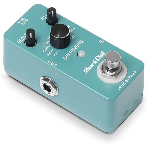  SharkChili Electric Guitar Single Effect Reverb Pedal True Bypass DIG REVERB 9 Reverb Types(without power supply)