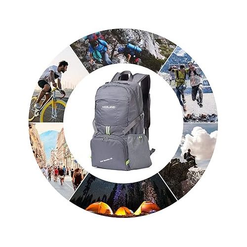  NODLAND Lightweight Backpack, 35L Foldable Hiking Daypack Travel Rucksack