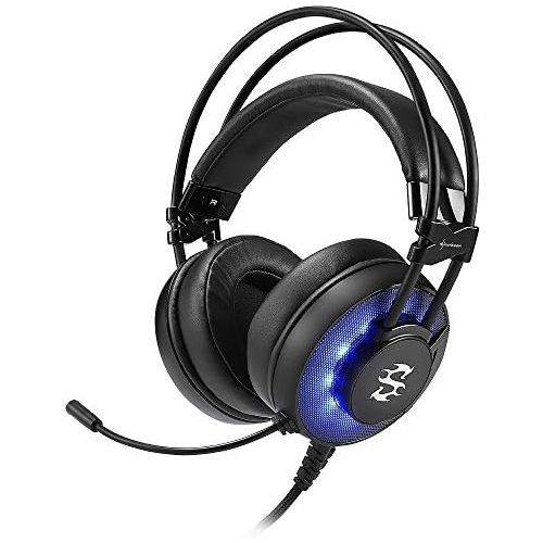  [아마존베스트]Sharkoon Skiller, Stereo Gaming headset (for PC, PS4, 50 mm Speakers, Extra-Large Ear Pads, Sprung Headband Suspension, Black