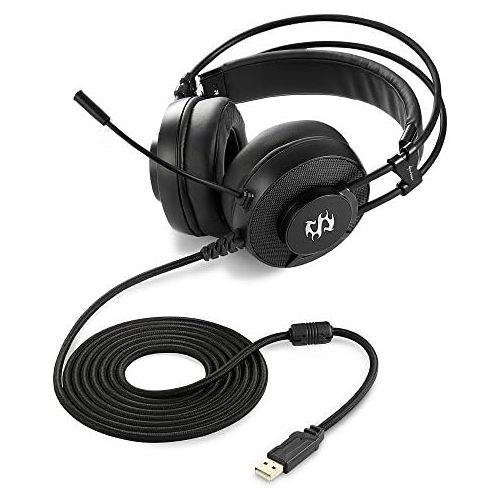  [아마존베스트]Sharkoon Skiller, Stereo Gaming headset (for PC, PS4, 50 mm Speakers, Extra-Large Ear Pads, Sprung Headband Suspension, Black