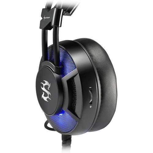  [아마존베스트]Sharkoon Skiller, Stereo Gaming headset (for PC, PS4, 50 mm Speakers, Extra-Large Ear Pads, Sprung Headband Suspension, Black