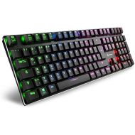 [아마존베스트]Sharkoon PureWriter RGB Mechanical Low Profile Keyboard (RGB Lighting, Lighting Effects, Removable USB Cable)
