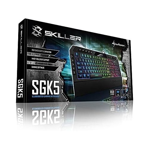  [아마존베스트]Sharkoon, Skiller, SGK5, Gaming Keyboard, German Layout (English layout not guaranteed)