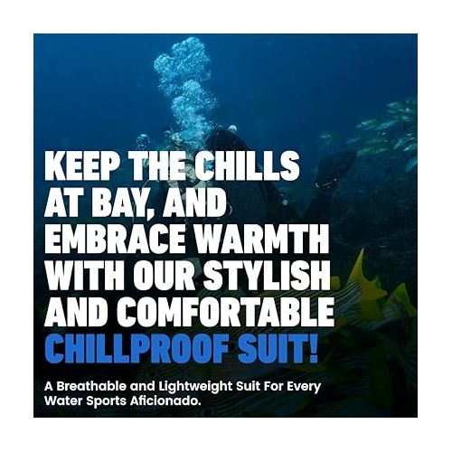  Sharkskin Titanium 2 Multi-Sport Suit for Men, Chillproof Chest Zip Suit - Thermal Protection, Lightweight and Breathable