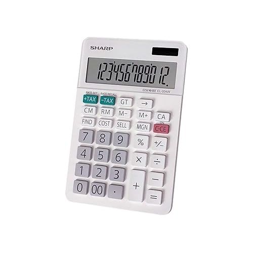  Sharp EL-334WB Business Calculator, White 4.0