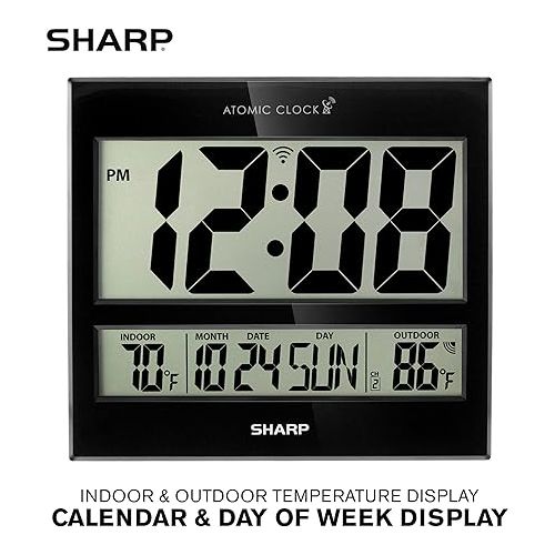  Sharp Atomic Clock - Never Needs Setting! - Jumbo 3