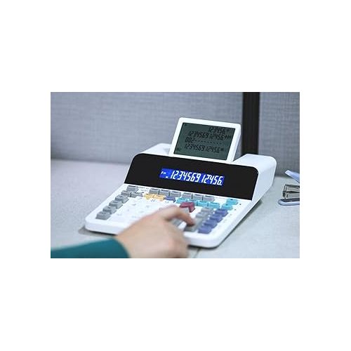  Sharp EL-1901 Paperless Printing Calculator with Check and Correct, 12-Digit LCD Primary Display, Functions the Same as a Printing Calculator/Adding Machine with Scrolling LCD Display Instead of Paper