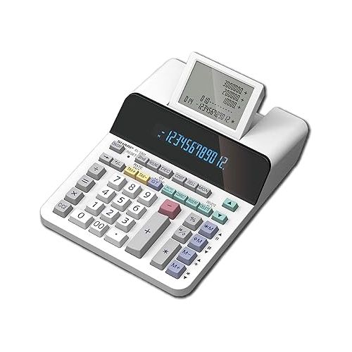  Sharp EL-1901 Paperless Printing Calculator with Check and Correct, 12-Digit LCD Primary Display, Functions the Same as a Printing Calculator/Adding Machine with Scrolling LCD Display Instead of Paper