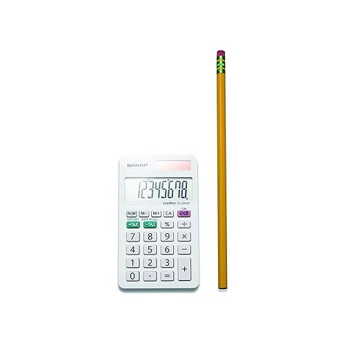  Sharp EL-244WB Business Calculator, White 2.125, 2.38 x 4.06 x 0.31 inches