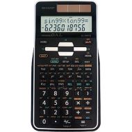 EL-506TSBBW 12-Digit Engineering/Scientific Calculator with Protective Hard Cover, Battery and Solar Hybrid Powered LCD Display, Great for Students and Professionals, Black