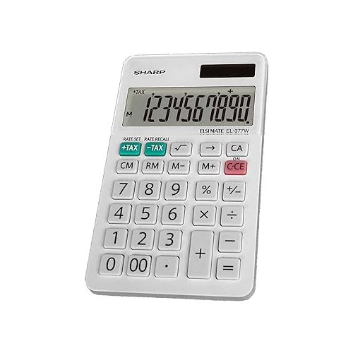  Sharp EL-377WB Business Calculator, White 2.75