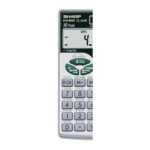  Sharp El344rb Metric Conversion Wallet Calculator, 10-Digit Lcd