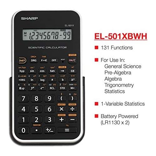  [아마존베스트]Sharp EL501XBWH Engineering/Scientific Calculator