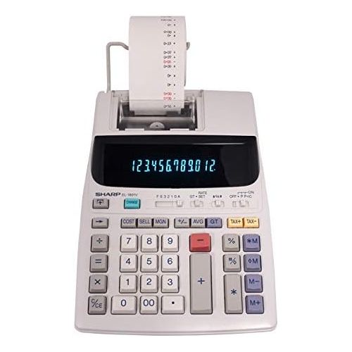  [아마존베스트]Sharp EL-1801V Two-Color Printing Calculator 2.1 Lines/Sec 4 Black/Red