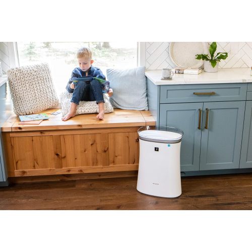  SHARP FPK50UW Air Purifier with Plasmacluster Ion Technology for Medium-Sized Rooms, Bedroom or Office. True HEPA Filter for Dust, Smoke, Pollen, and Pet Dander may last up-to 2 Ye