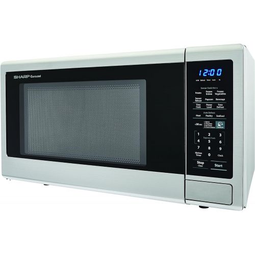  [아마존베스트]SHARP Stainless Steel Carousel 1.8 Cu. Ft. 1100W Countertop Microwave Oven (ISTA 6 Packaging), Cubic Foot, 1100 Watts