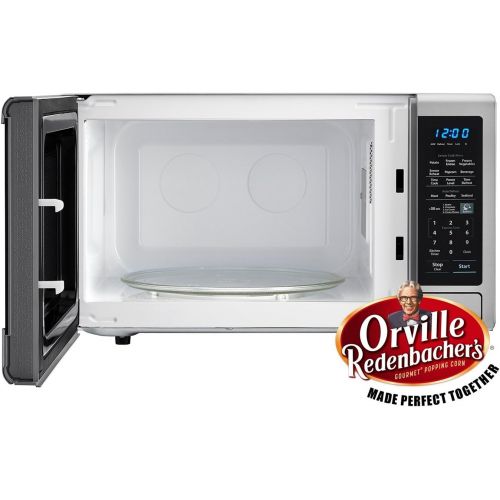  SHARP Carousel 1.4 Cu. Ft. 1000W Countertop Microwave Oven with Orville Redenbacher’s Popcorn Preset (ISTA 6 Packaging), Cubic Foot, Stainless Steel