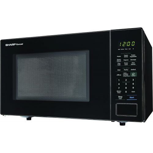  SHARP Black Carousel 1.4 Cu. Ft. 1000W Countertop Microwave Oven (ISTA 6 Packaging), Cubic Foot, 1000 Watts