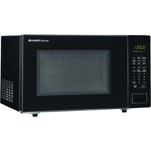  SHARP Black Carousel 1.4 Cu. Ft. 1000W Countertop Microwave Oven (ISTA 6 Packaging), Cubic Foot, 1000 Watts