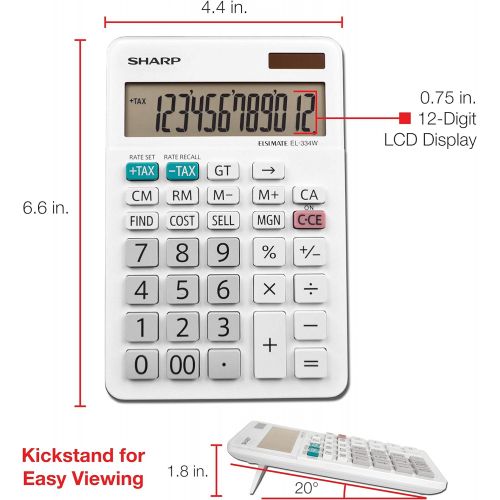  [아마존베스트]Sharp EL-334WB Business Calculator, White 4.0
