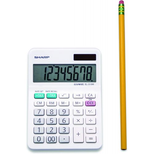  [아마존베스트]Sharp EL-310WB Calculator, White 3.125, 3.38 x 4.75 x 1.0 inches