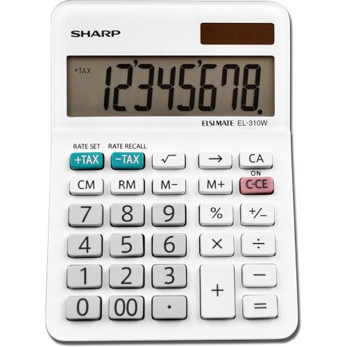  [아마존베스트]Sharp EL-310WB Calculator, White 3.125, 3.38 x 4.75 x 1.0 inches