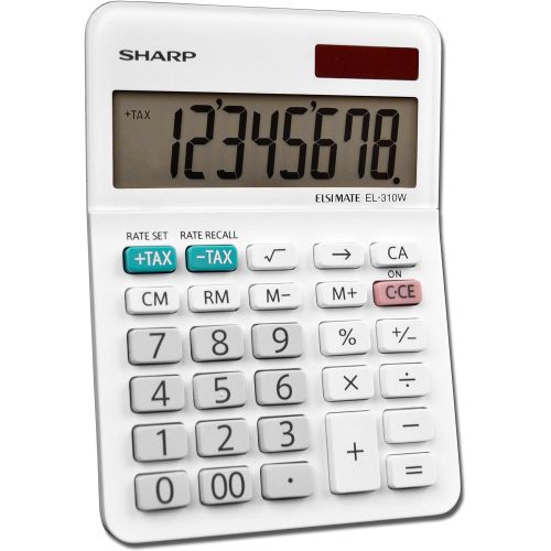  [아마존베스트]Sharp EL-310WB Calculator, White 3.125, 3.38 x 4.75 x 1.0 inches