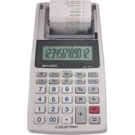 [아마존베스트]Sharp EL-1611V Handheld Portable Cordless 12 Digit Large LCD Display Two-Color Printing Calculator with Tax Functions, 191 x 99 x 42 mm