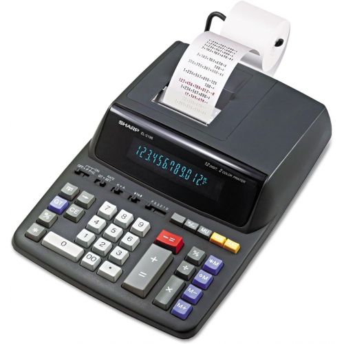  [아마존베스트]Sharp EL2196BL EL2196BL Two-Color Printing Calculator Black/Red Print 3.7 Lines/Sec