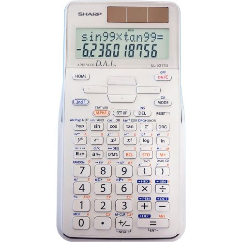  [아마존베스트]Sharp EL-531TGBDW 12-Digit Scientific/Engineering Calculator with Protective Hard Cover, Battery and Solar Hybrid Powered LCD Display, Great for Students and Professionals, Silver