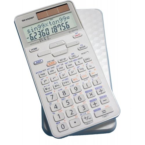  [아마존베스트]Sharp EL-531TGBDW 12-Digit Scientific/Engineering Calculator with Protective Hard Cover, Battery and Solar Hybrid Powered LCD Display, Great for Students and Professionals, Silver