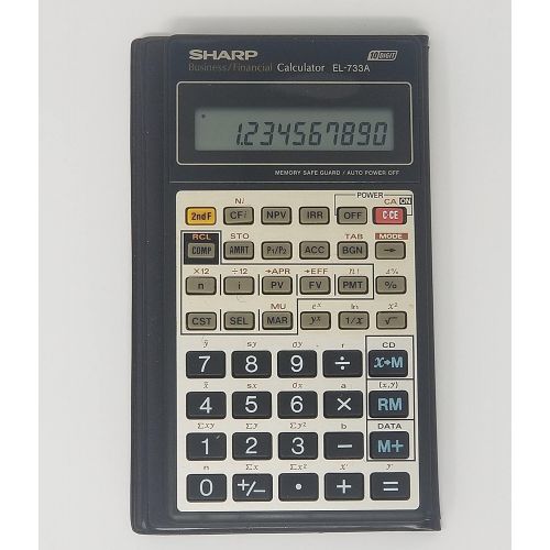  Sharp El-738C Financial Calculator, 10-Digit Lcd